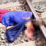 電車の下に潜る女性(閲覧注意!!)